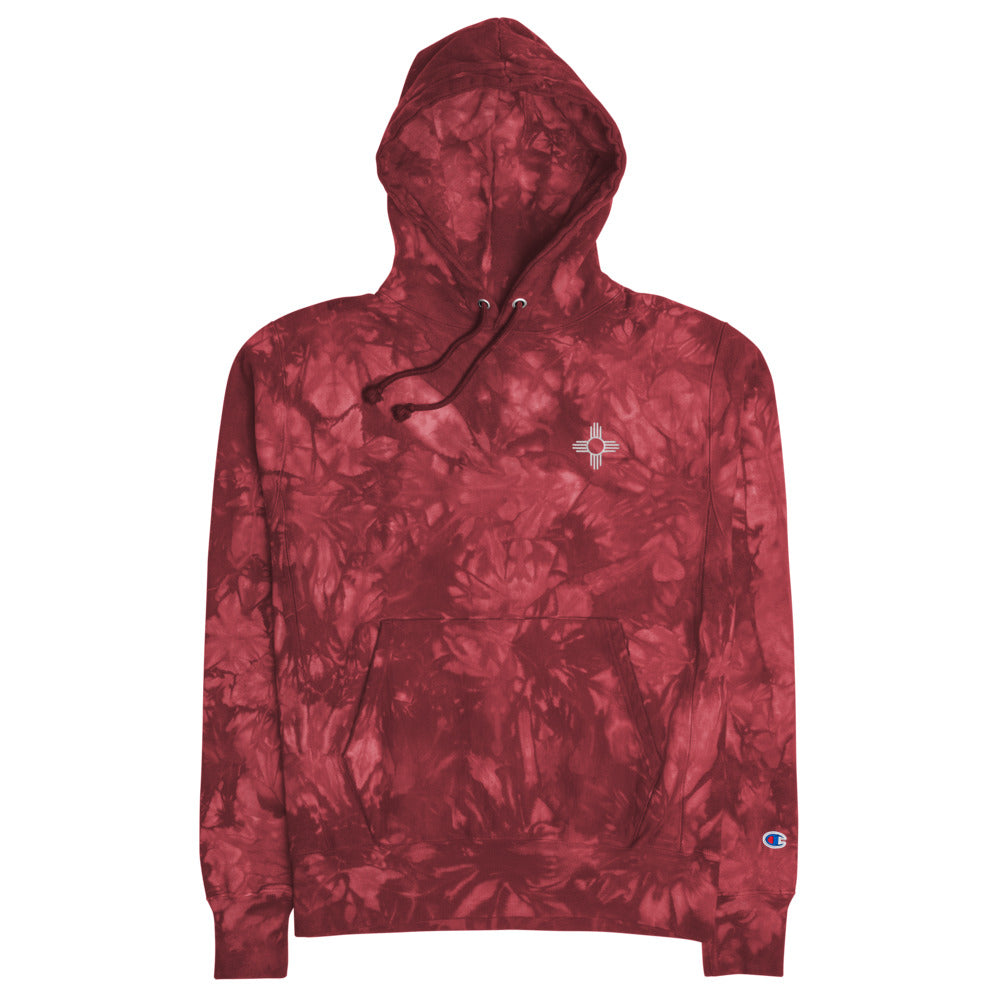 The Mountain red tie dye high quality Native American hoodie